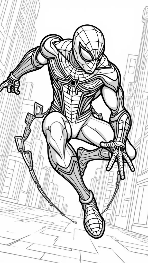 iron spider man coloring page